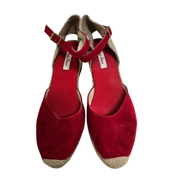 Toni Pons NIB Espardrille Lloret Vermell Red Wedge Sandal Size 40/9 - Picture 5 of 13